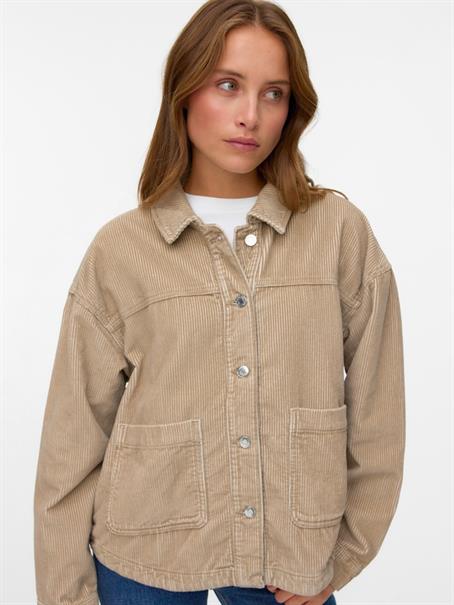 VMJAMIE LS CORDUROY SHACKET MIX NOOS silver mink