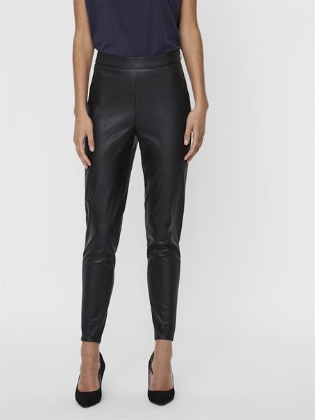 VMJANNI HW PU LEGGING NOOS black