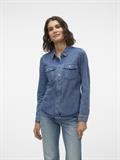 VMJENNIE LS DENIM SHIRT MIX GA NOOS medium blue denim