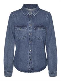 VMJENNIE LS DENIM SHIRT MIX GA NOOS medium blue denim