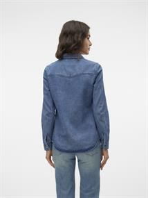 VMJENNIE LS DENIM SHIRT MIX GA NOOS medium blue denim