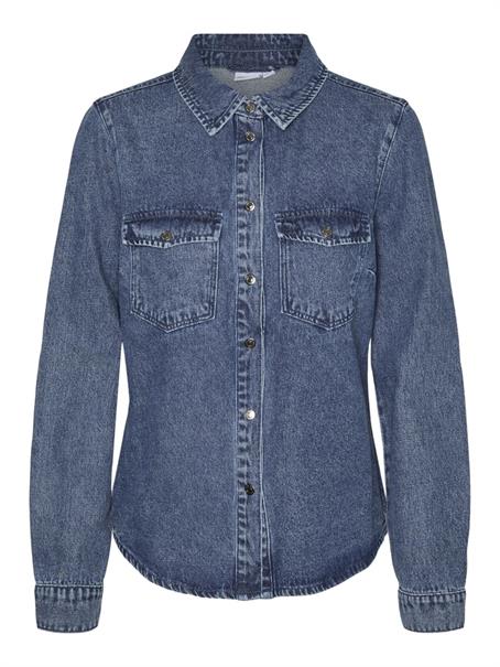 VMJENNIE LS DENIM SHIRT MIX GA NOOS medium blue denim