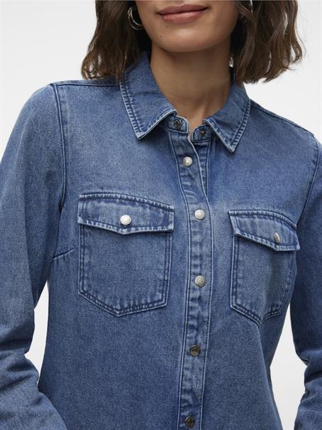 VMJENNIE LS DENIM SHIRT MIX GA NOOS medium blue denim