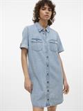 VMJENNIE SS SHORT DENIM DRESS GA NOOS light blue denim