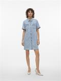 VMJENNIE SS SHORT DENIM DRESS GA NOOS light blue denim