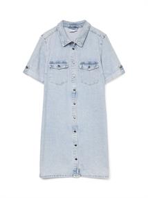 VMJENNIE SS SHORT DENIM DRESS GA NOOS light blue denim