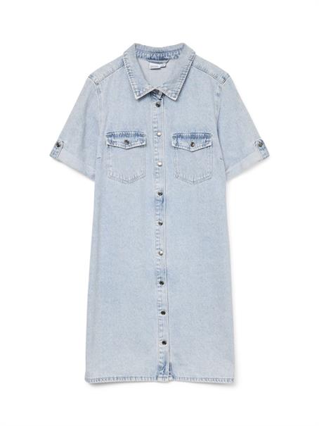 VMJENNIE SS SHORT DENIM DRESS GA NOOS light blue denim