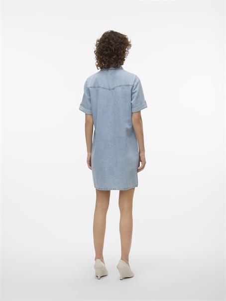 VMJENNIE SS SHORT DENIM DRESS GA NOOS light blue denim