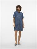 VMJENNIE SS SHORT DENIM DRESS GA NOOS medium blue denim