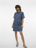 VMJENNIE SS SHORT DENIM DRESS GA NOOS medium blue denim