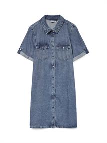 VMJENNIE SS SHORT DENIM DRESS GA NOOS medium blue denim