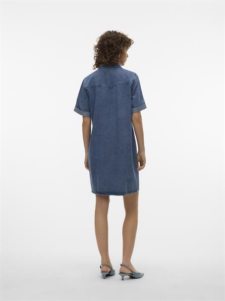 VMJENNIE SS SHORT DENIM DRESS GA NOOS medium blue denim