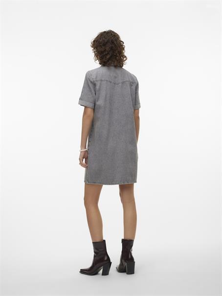 VMJENNIE SS SHORT DENIM DRESS GA NOOS medium grey denim