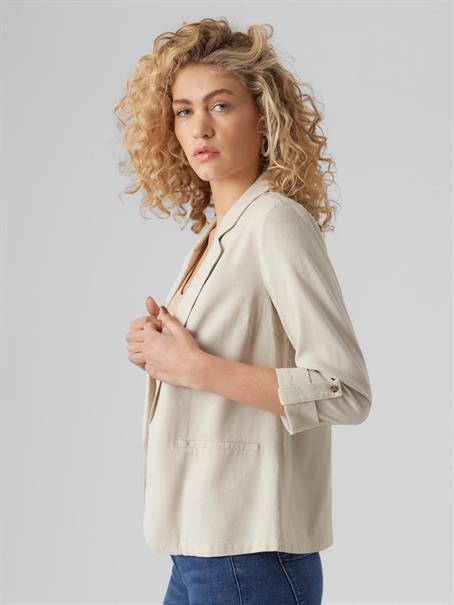 VMJESMILO 3/4 LOOSE BLAZER WVN GA NOOS silver lining1