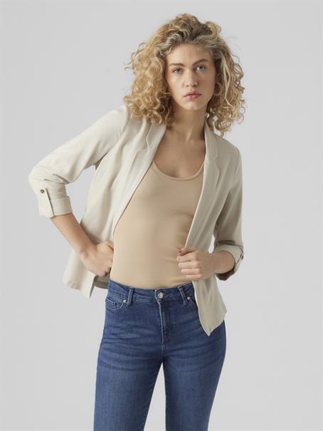 VMJESMILO 3/4 LOOSE BLAZER WVN NOOS silver lining1