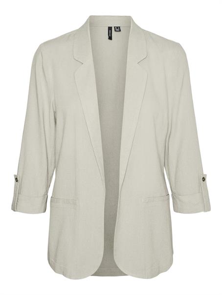 VMJESMILO LIN 3/4 LOOSE BLAZER WVN NOOS silver lining1
