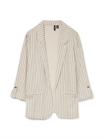 VMJESMILO LIN 3/4 LOOSE BLAZER WVN NOOS silver lining2
