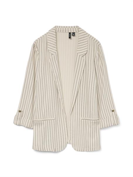 VMJESMILO LIN 3/4 LOOSE BLAZER WVN NOOS silver lining2