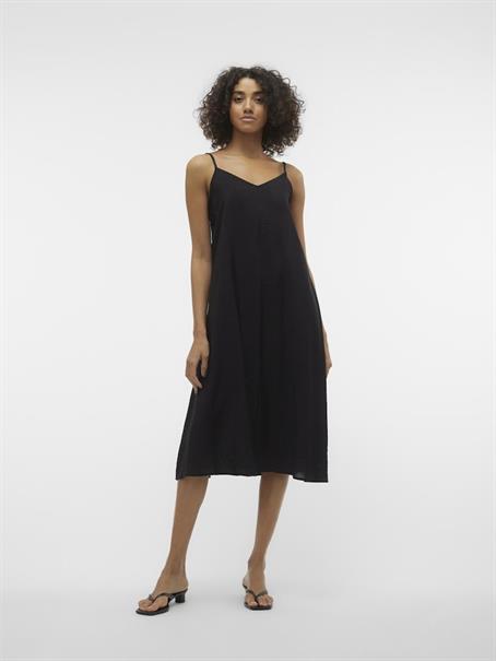 VMJOSIE CALF SINGLET DRESS WVN GA black