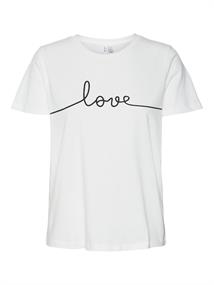VMKAMI S/S O-NECK T-SHIRT JRS BTQ RPT GA snow white
