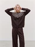 VMKARLA LS O-NECK BUTTON CARDIGAN BOO chocolate torte