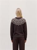 VMKARLA LS O-NECK BUTTON CARDIGAN BOO chocolate torte