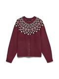 VMKARLA LS O-NECK BUTTON CARDIGAN BOO windsor wine