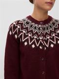 VMKARLA LS O-NECK BUTTON CARDIGAN BOO windsor wine