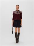 VMKARLA LS O-NECK BUTTON CARDIGAN BOO windsor wine