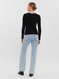 VMKIKI LS O-NECK RIB BLOUSE GA NOOS black1