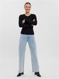 VMKIKI LS O-NECK RIB BLOUSE GA NOOS black1