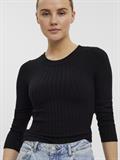 VMKIKI LS O-NECK RIB BLOUSE GA NOOS black1