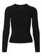VMKIKI LS O-NECK RIB BLOUSE GA NOOS black1