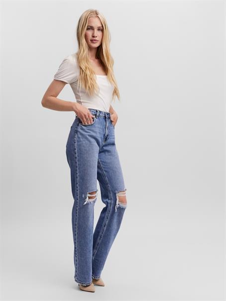 VMKITHY HR STRAIGHT JEANS LI363 NOOS medium blue denim