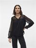 VMLEAH LS LACE TOP WVN GA NOOS black