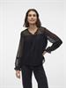 VMLEAH LS LACE TOP WVN GA NOOS black