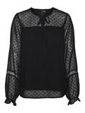 VMLEAH LS LACE TOP WVN GA NOOS black