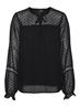 VMLEAH LS LACE TOP WVN GA NOOS black