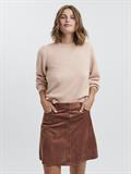 VMLEFILE LS O-NECK PUFF BLOUSE COLOR sepia rose