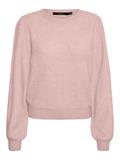VMLEFILE LS O-NECK PUFF BLOUSE COLOR sepia rose