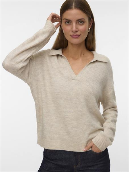 VMLEFILE LS POLONECK PULLOVER birch