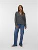 VMLEFILE LS POLONECK PULLOVER medium grey melange