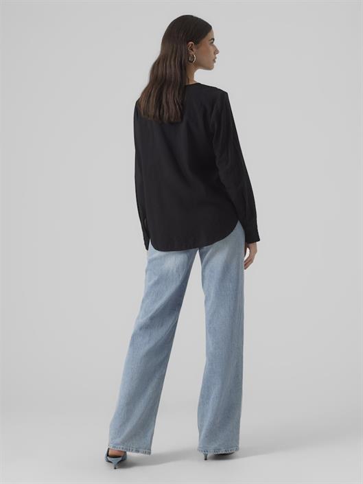 vmlena-ls-pleat-top-wvn-noos-black