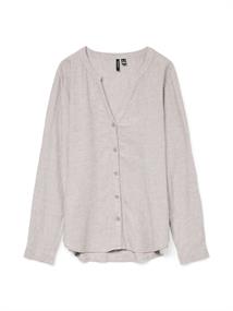 VMLINN LS V-NECK SHIRT WVN NOOS moon rock