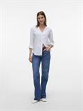 VMLINN LS V-NECK SHIRT WVN NOOS snow white
