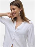 VMLINN LS V-NECK SHIRT WVN NOOS snow white