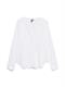 VMLINN LS V-NECK SHIRT WVN NOOS snow white
