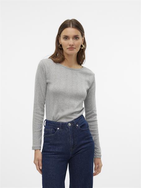 VMLISA POINTELLE LS TOP JRS NOOS light grey melange