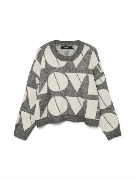 VMLOVE LS O-NECK PULLOVER BOO medium grey melange