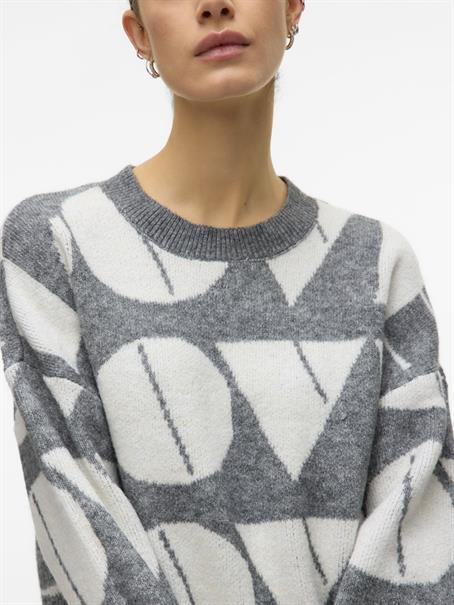 VMLOVE LS O-NECK PULLOVER BOO medium grey melange